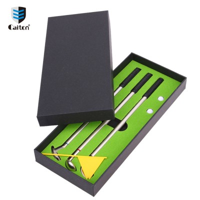 Manufacturer supplier promotional gifts office mini golf pen golf club set