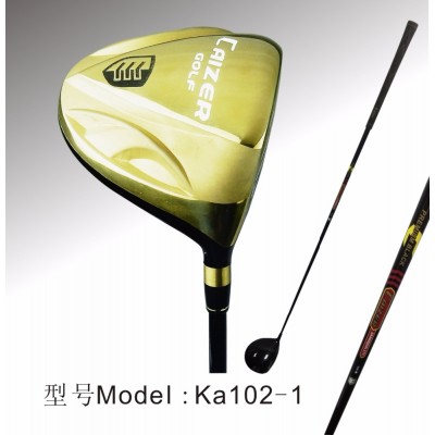 2018 Hot Selling Caiton Gold Color Golf Driver, Custom Golf Wood Head, China Factory Wholesale Golf Club Ka102-1